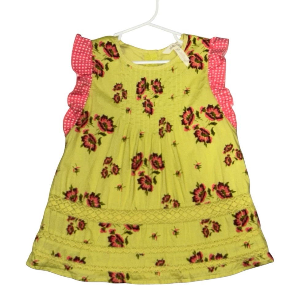 Matilda‎ Jane Make Believe Imagination Tunic Size 6 Yellow Pink Flowers